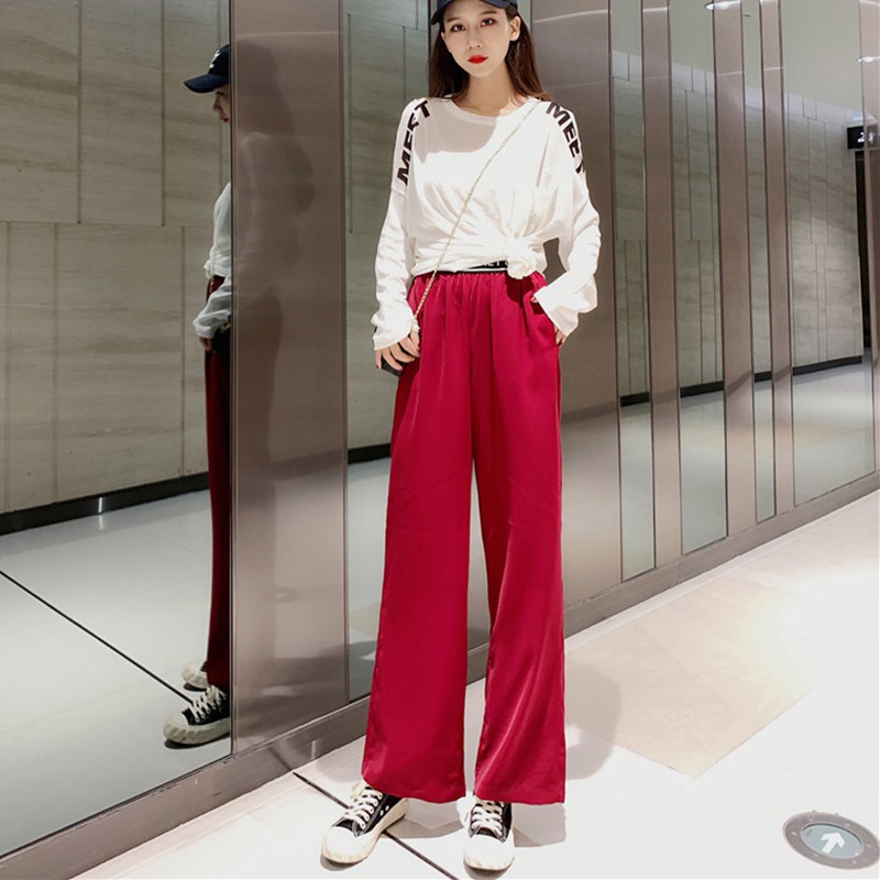 Quần Dài Ống Rộng Thời Trang Mùa Thu Cho Nữ