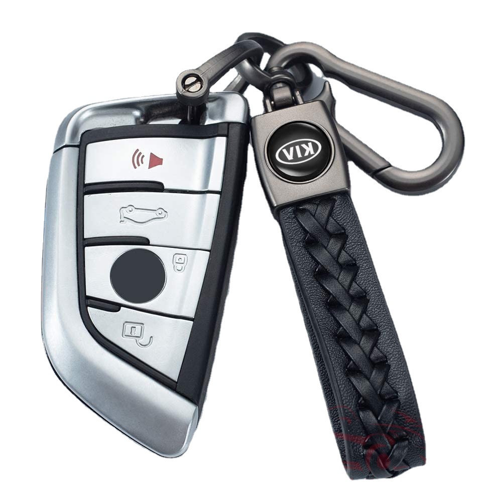 Móc Khóa Hình Logo Xe Hơi KIA Bằng Da Cừu Mềm Thời Trang