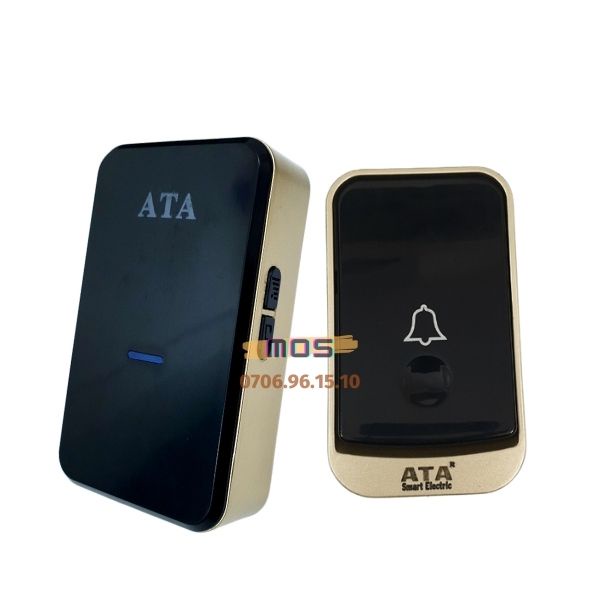 Chuông cửa không dây ⚡⚡ 1 đổi 1⚡⚡  cao Cấp ATA-919 m, 32 kiểu chuông dùng pin màu đen Mos shop