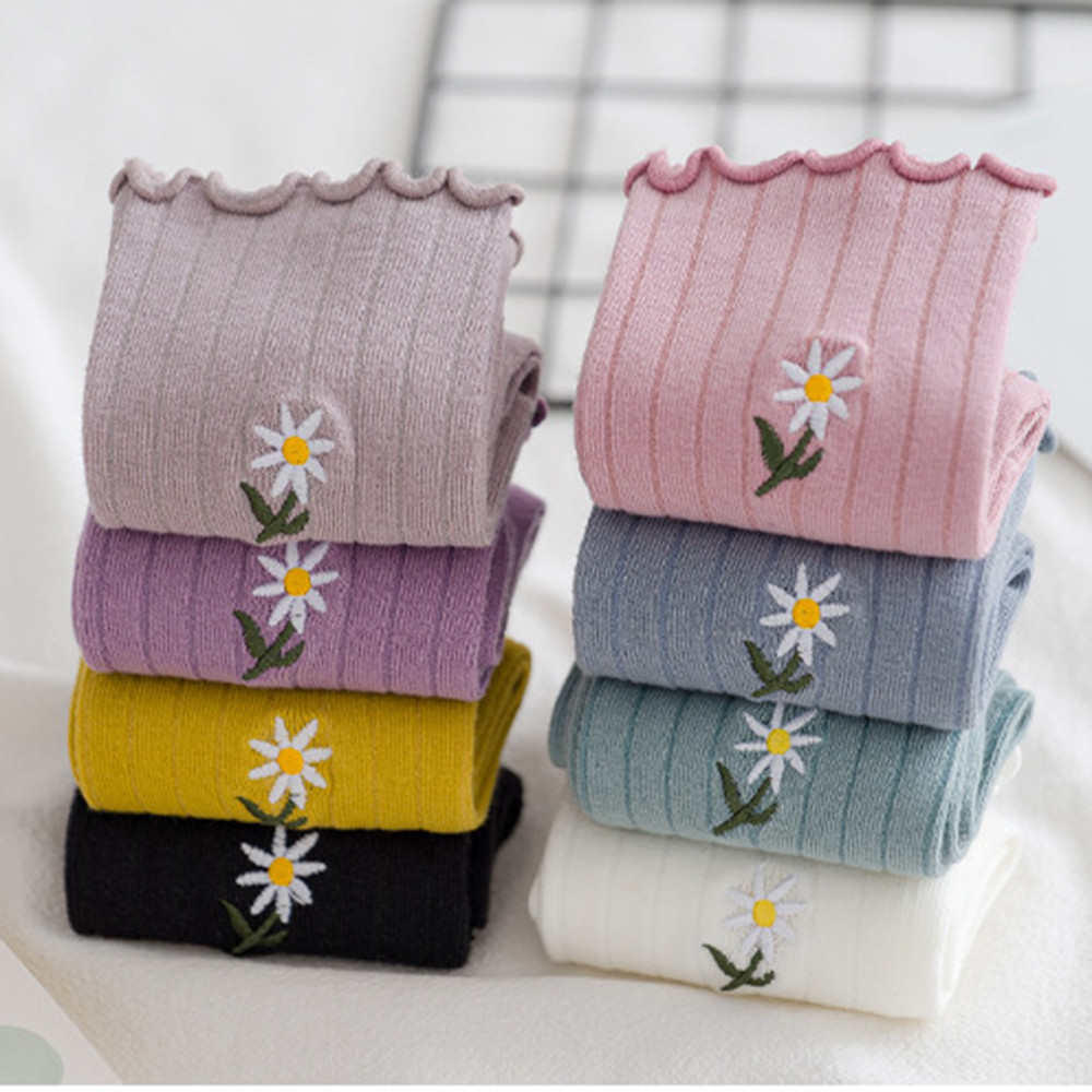 Vớ Cotton Cổ Ngắn Màu Sắc Ngọt Ngào 7 Màu Tùy Chọn Phong Cách Harajuku Cho Bé Gái