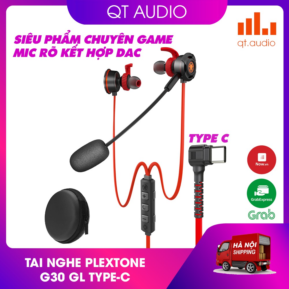 Tai nghe plextone G30 GL, typeC hỗ trợ game và livestream cực nét, tích hợp DAC ( Tặng hộp đựng )