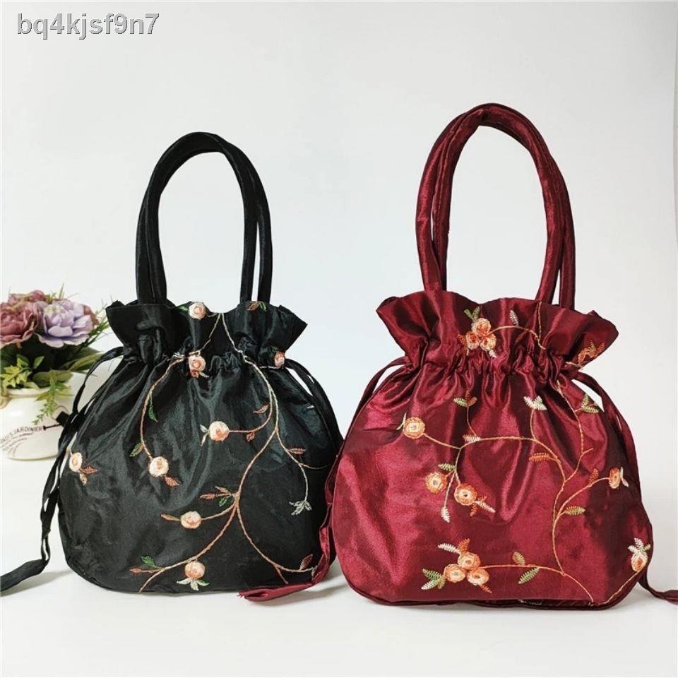 Túi xách Handmade Thêu nhỏ Phong cách dân tộc Cổ Trung niên và Người cao tuổi Mua sắm Thay đổi Điện thoại di đ
