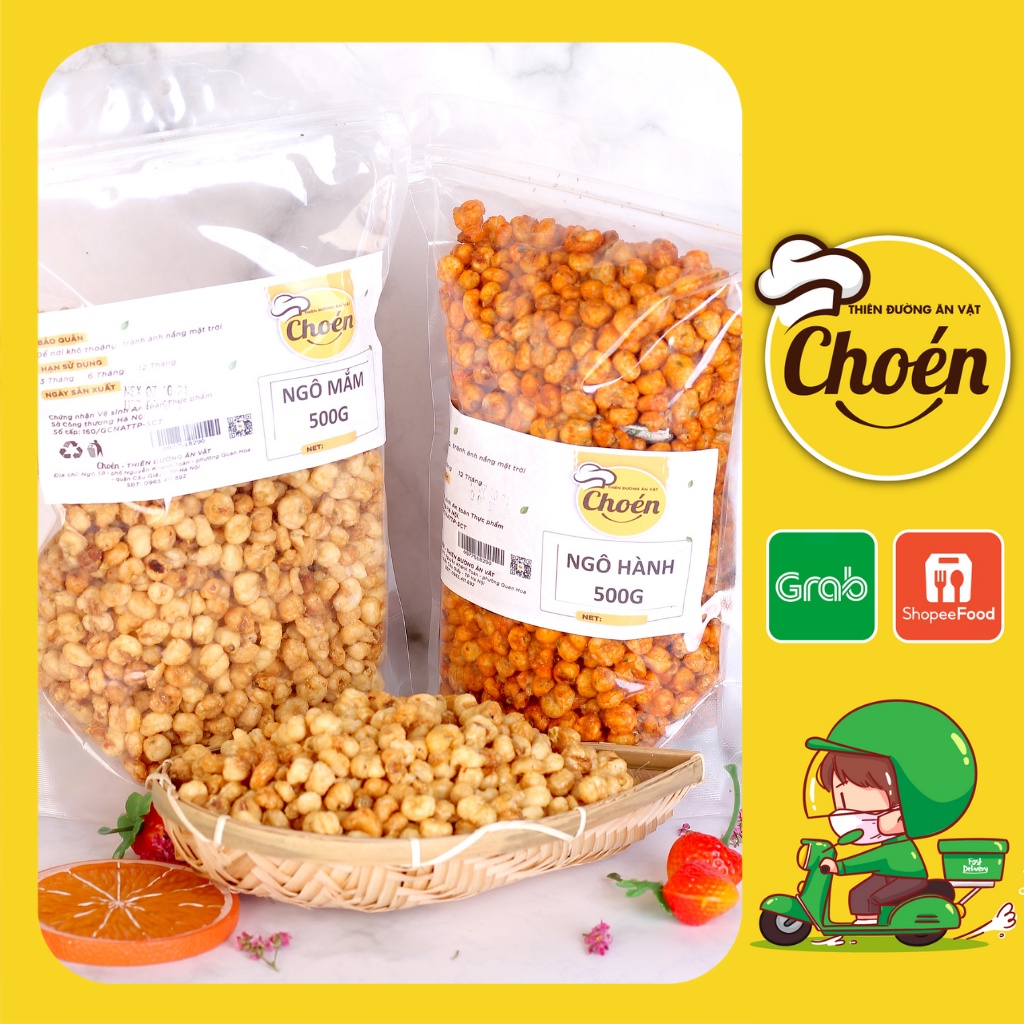 Ngô Giòn Xóc Mắm Hành 500g Thơm Ngon Cay Vừa Ăn Vặt Số 1 CHOÉN