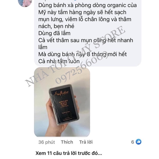 XÀ BÔNG ĐEN Shea Moisture 230g