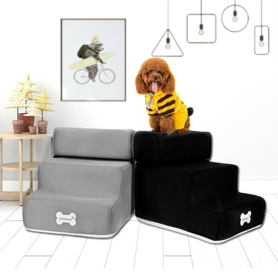 Pet Ramp Ladder Vật nuôi nhỏ Bậc thang Cầu thang Chó và mèo Thú cưng 3 bậc Thang giường