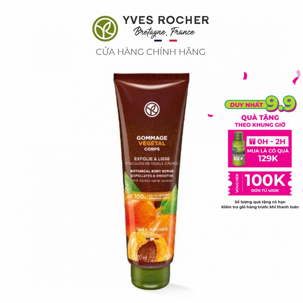 Tẩy tế bào chết cơ thể hạt mơ Yves Rocher Apricot Botanical Scrub 150ML