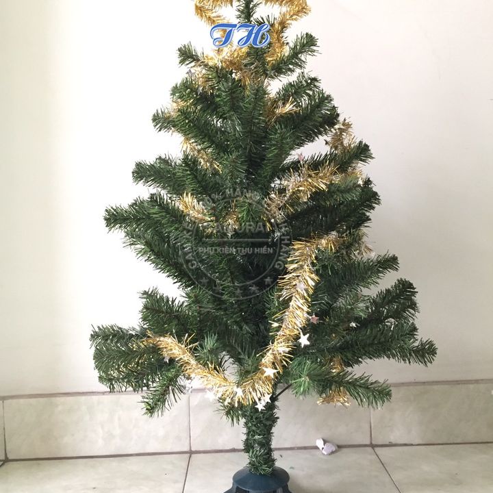 Cây thông noel mini để bàn 90cm trang trí giáng sinh tặng kèm dây kim tuyến, ngôi sao đỉnh hàng việt nam chất lượng cao