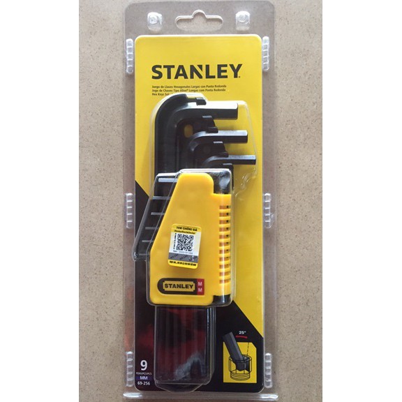 Bộ lục giác đầu bi dài hệ mét (bộ 9pc) STANLEY 69-256