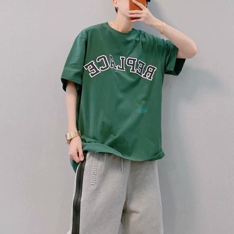 ÁO THUN TAY LỠ COTTON REPLACE FORM UNISEX NAM NỮ (kèm ảnh thật)