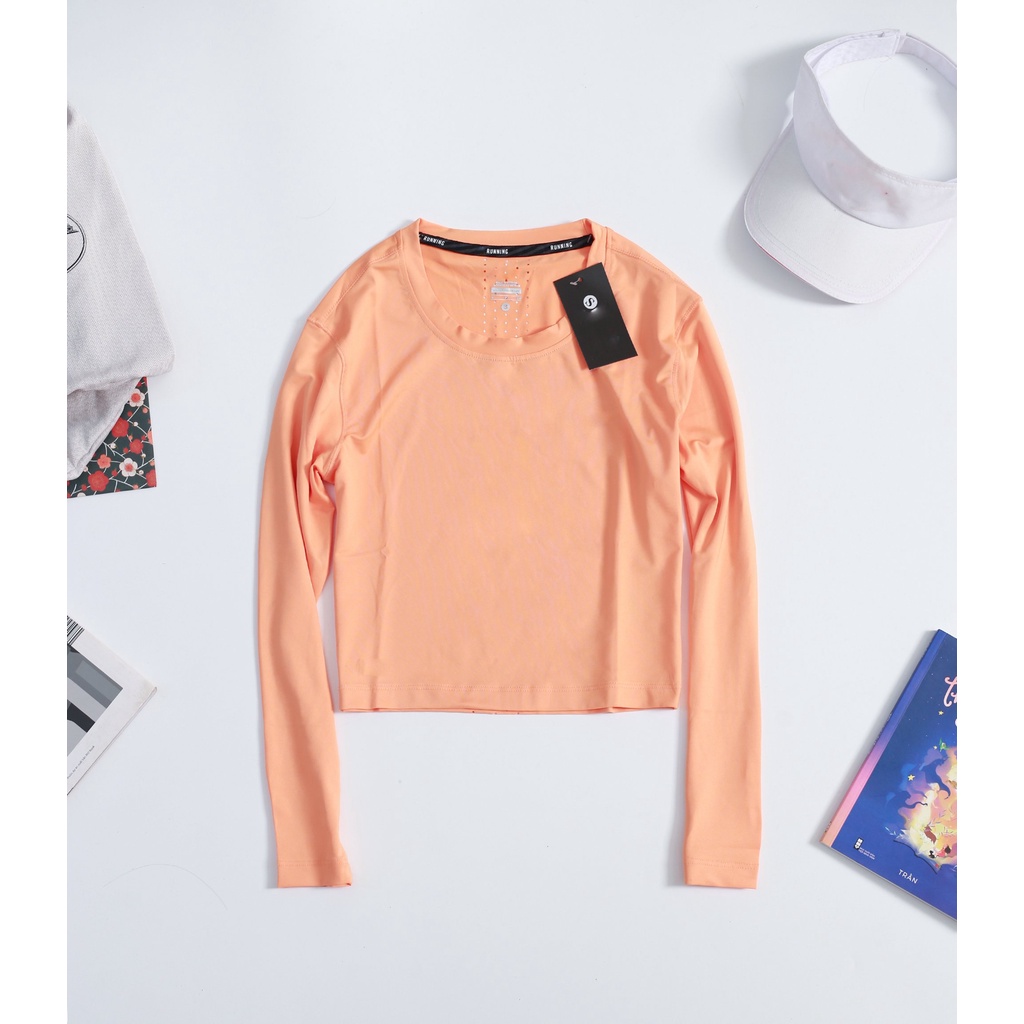 Áo Thun Croptop Nữ Dài Tay Lazer Tập Gym, Yoga CH113