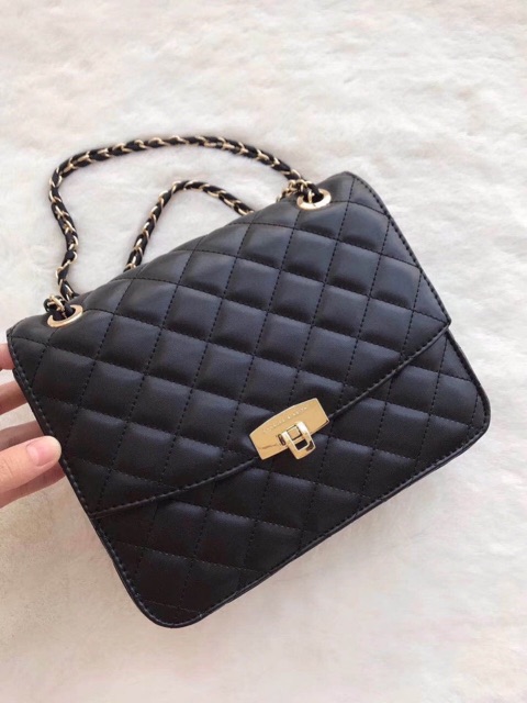 Túi vân ô khoá gập size 22 da mềm siêu đẹp kèm ảnh thật shop