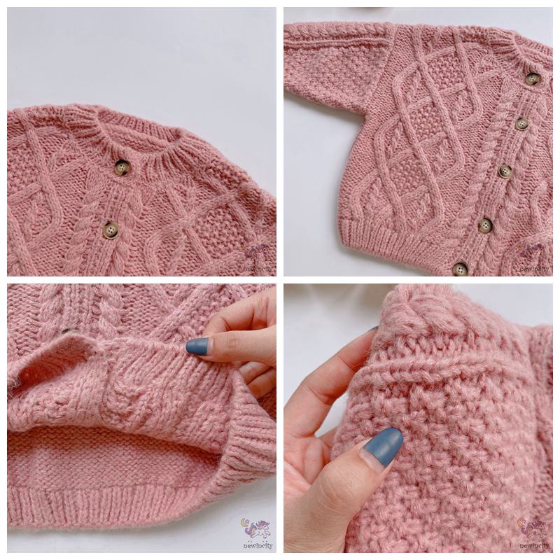 Áo khoác len cardigan phong cách Hàn Quốc đáng yêu cho bé gái