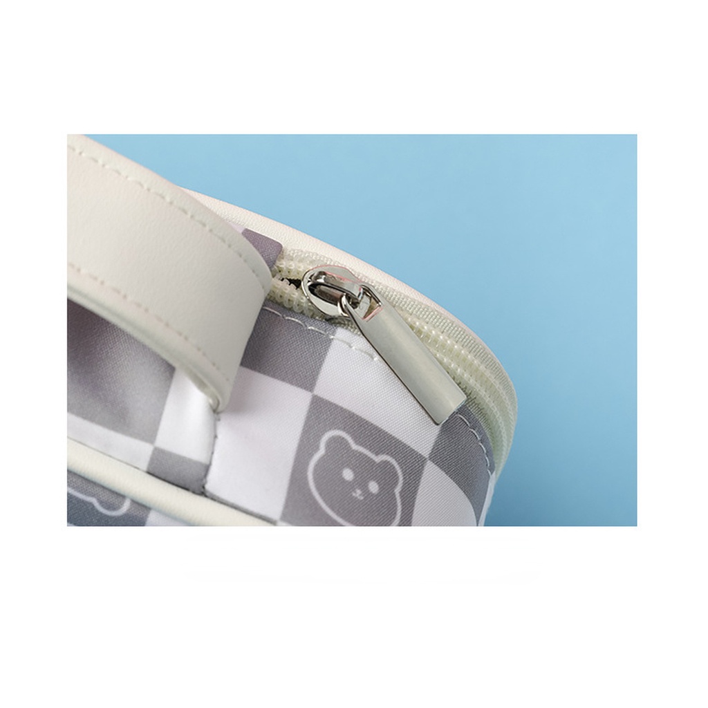 Túi Đựng Bút Họa Tiết Sữa Trắng Đen Sức Chứa Lớn