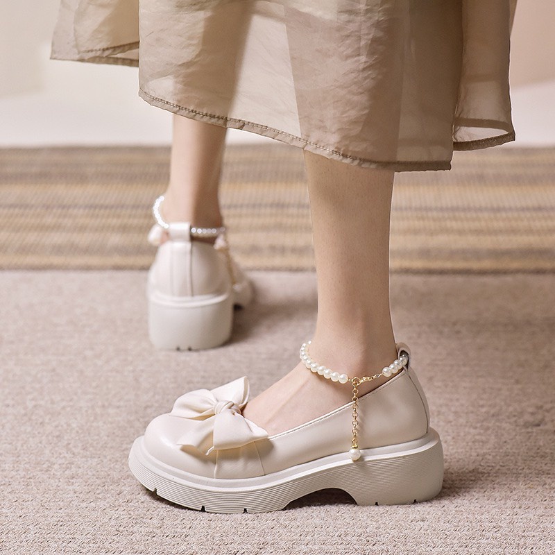 Giày búp bê phối nơ quai ngọc xinh xắn đủ size