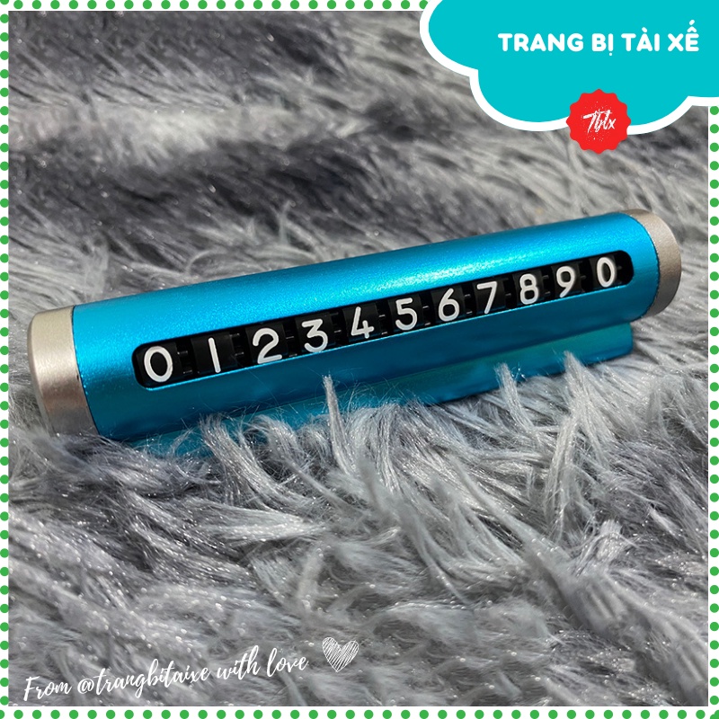 Bảng số điện thoại ô tô có trục quay cao cấp kim loại ghi lại số phone gắn trên taplo xe hơi lúc đỗ xe tránh xung đột TQ