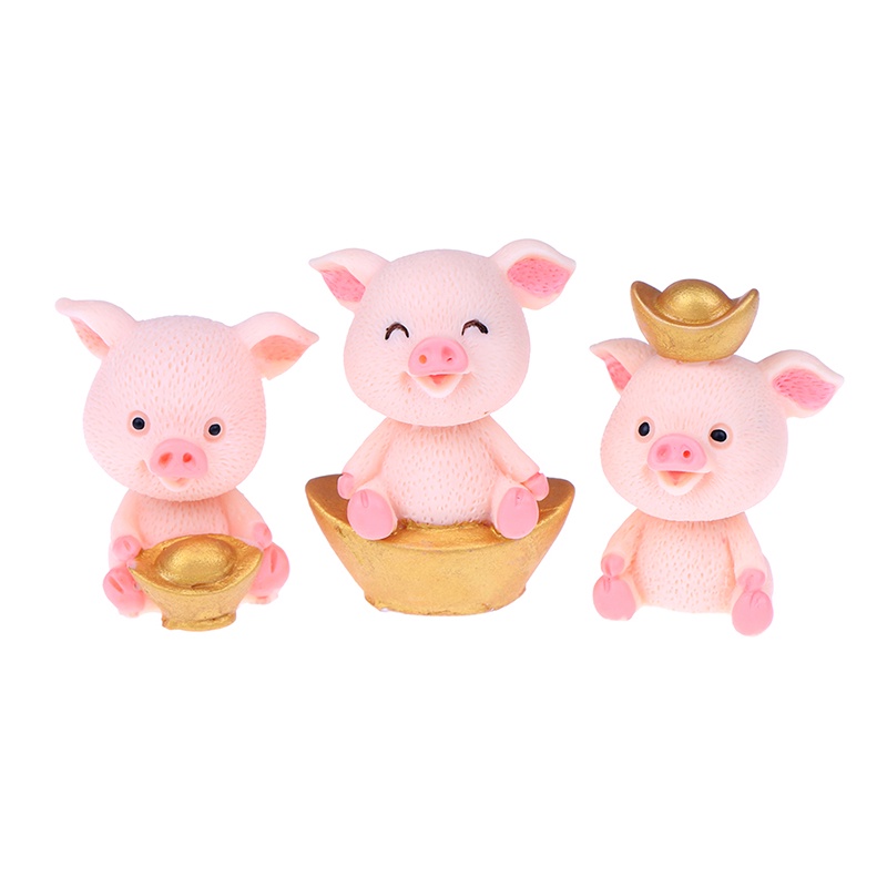 Mô Hình Chú Heo Thần Tài Trang Trí Đẹp Mắt