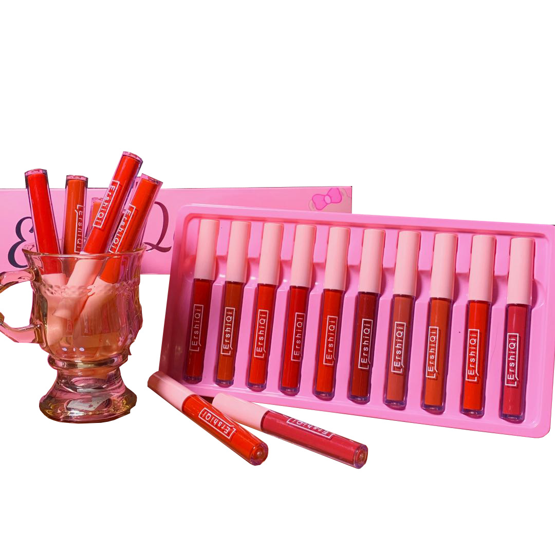 Set Son 10 Cây ErshiQi velvet Lâu Trôi Giá Rẻ