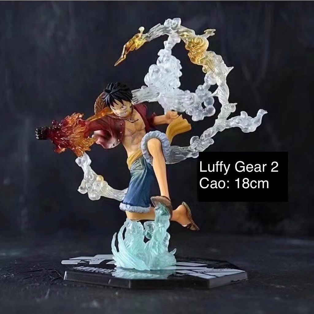 Mô hình One Piece Luffy Gear 2 cao 17,5cm đế đen full box Đảo Hải Tặc
