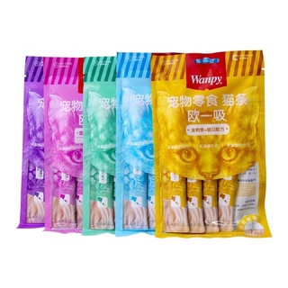 Súp Thưởng Dinh Dưỡng Cao Cấp Wanpy Cho Mèo Gói 5 Thanh x 14g