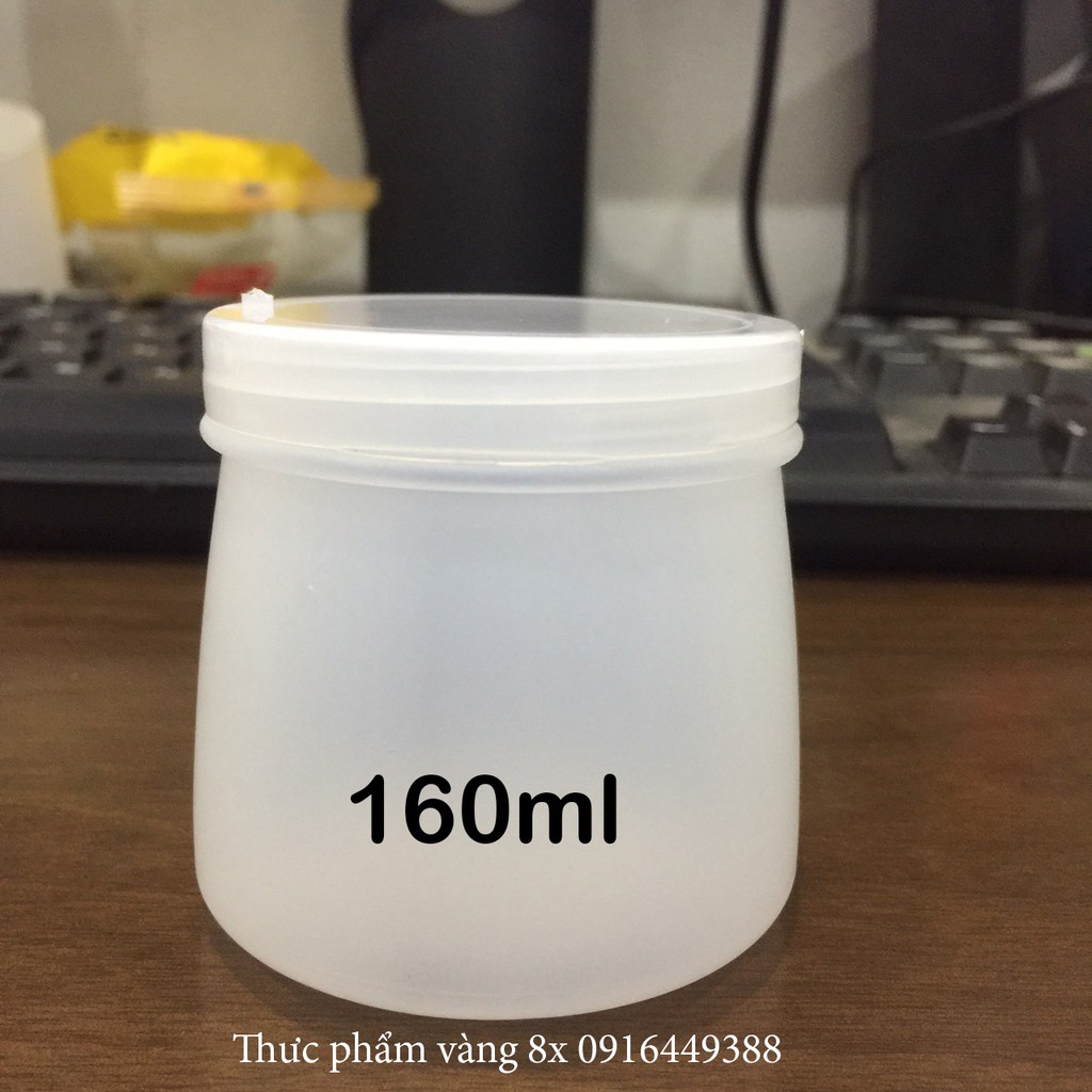 10 hũ nhựa đựng sữa chua nếp cẩm 100ml 120ml 160ml %