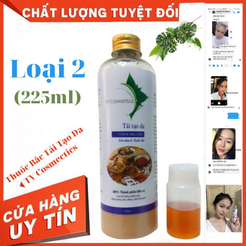 Thuốc Bắc Tái Tạo Da Loại 2 ( 225ml ) Dùng Cho Da Ít Mụn - Da Dầu