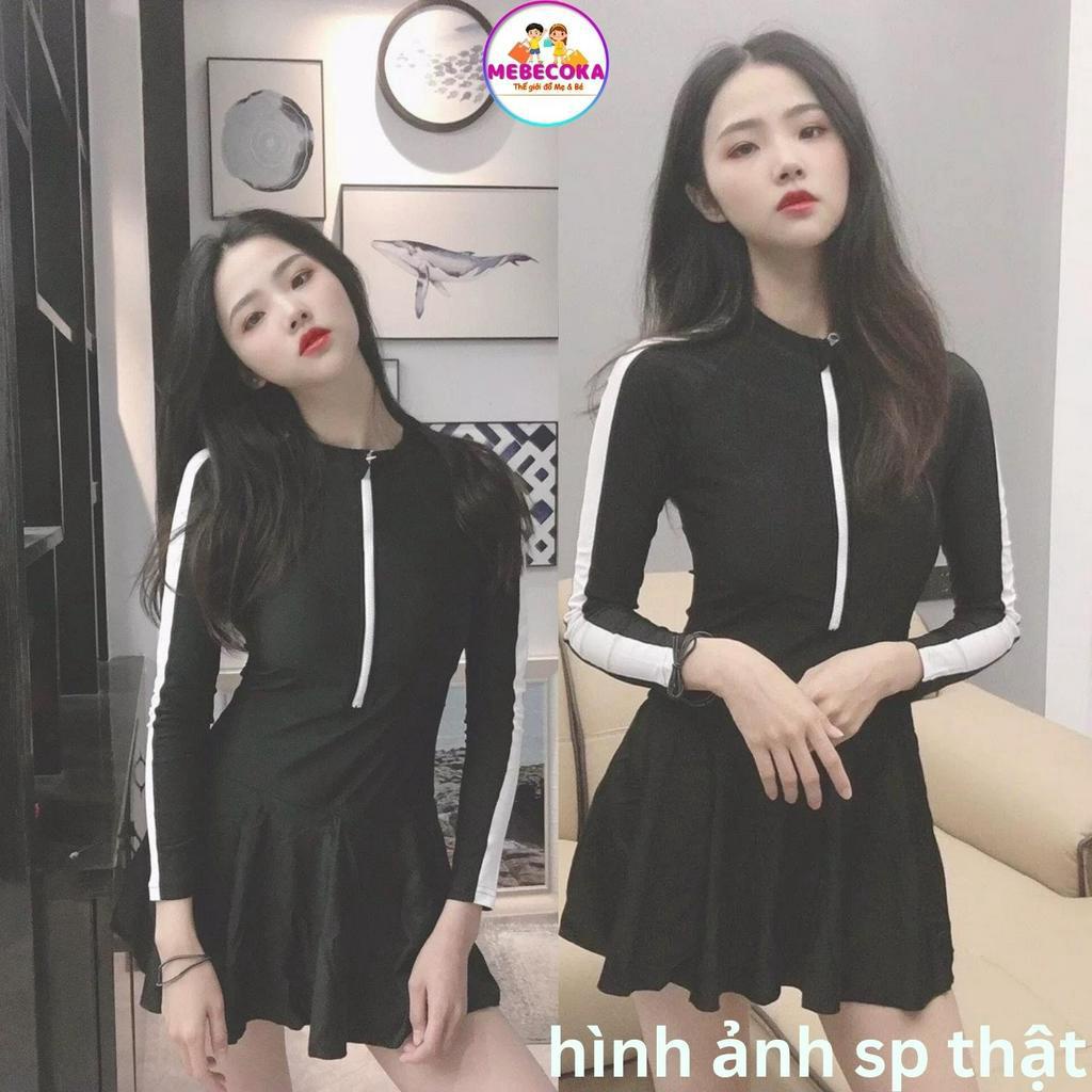 Bikini Loại Đẹp, Bộ đồ bơi nữ một mảnh liền thân tay dài, váy kín đáo siêu xinh
