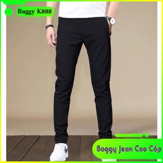 [ Baggy] Quần jeans nam - quần bò - dáng côn màu đen [ Trơn & Rách gối ] - Dáng slimfit tại Store 888