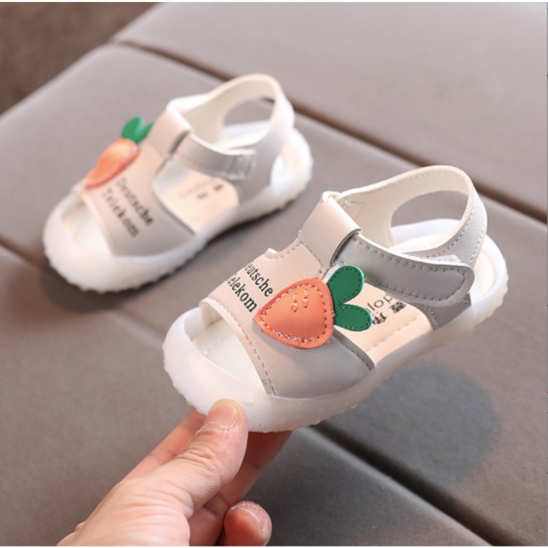 Dép tập đi cho bé gái hình cà rốt dễ thương Bunny Store, sandal đế mềm chống trượt GTD03