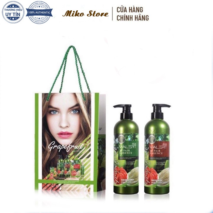 Cặp Dầu Gội + Xả Dầu Gội Tinh Dầu Bưởi 850ML Grape Fruit Valert - Miko Store