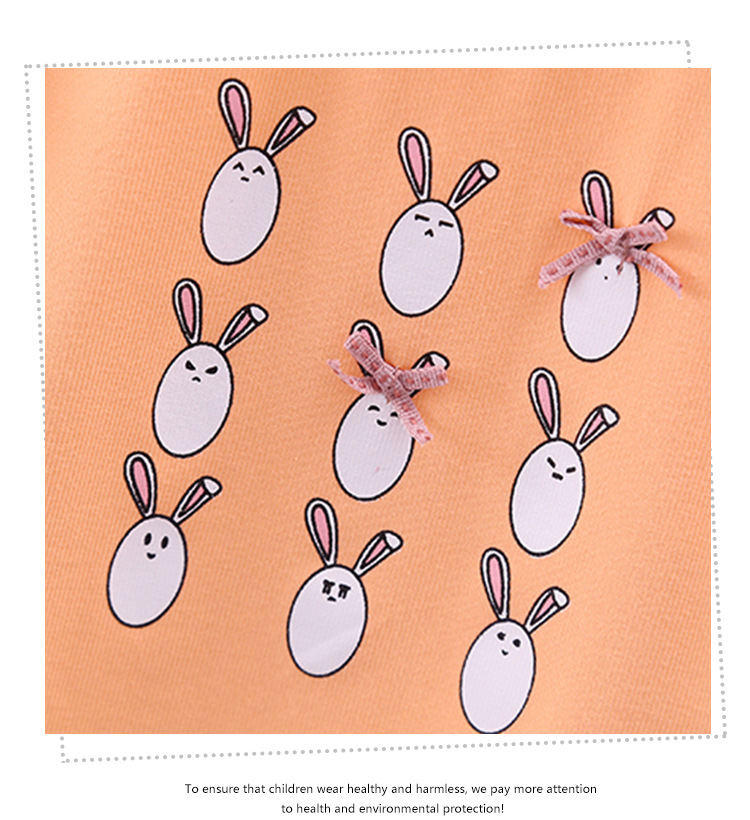 Nữ trang phục nữ áo thun khuôn mẫu thỏ dễ thương trẻ con tuổi 0-4 hàm áo 2 mánh khóe | BigBuy360 - bigbuy360.vn