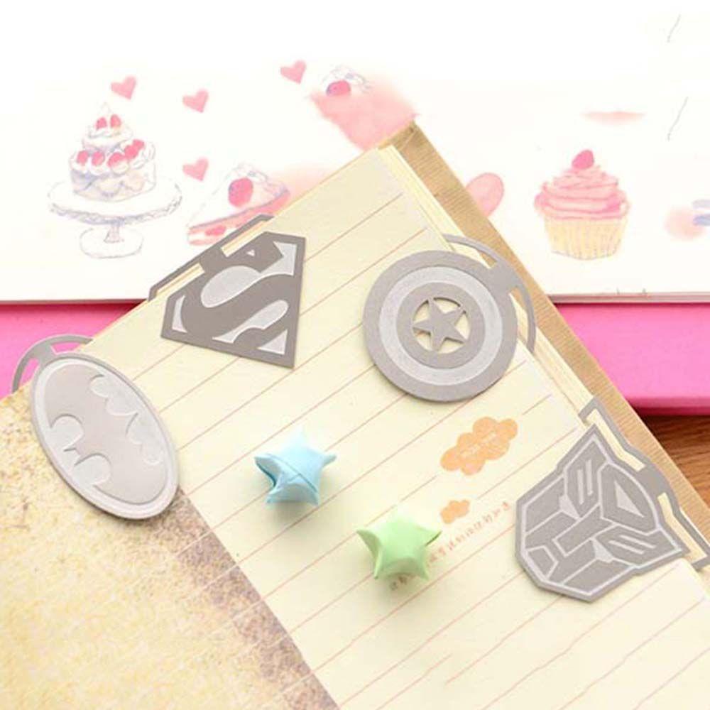 Thẻ Đánh Dấu Sách Bằng Giấy In Hình Siêu Nhân / Người Dơi Hoạt Hình Cho Bé