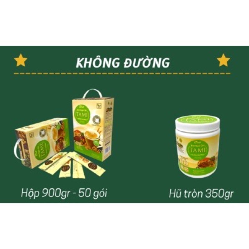 BỘT NGŨ CỐC TAMI KHÔNG ĐƯỜNG 350g