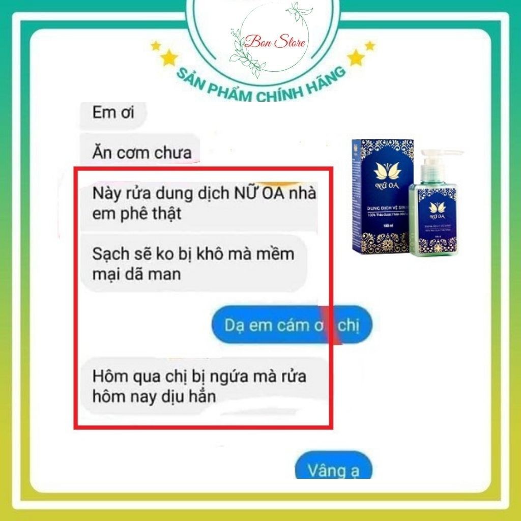 HÀNG CÔNG TY- DUNG DỊCH VỆ SINH NỮ OA 40ml- 100% từ thiên nhiên, không bọt, không chất bảo quản