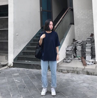 Áo thun trơn tay lỡ