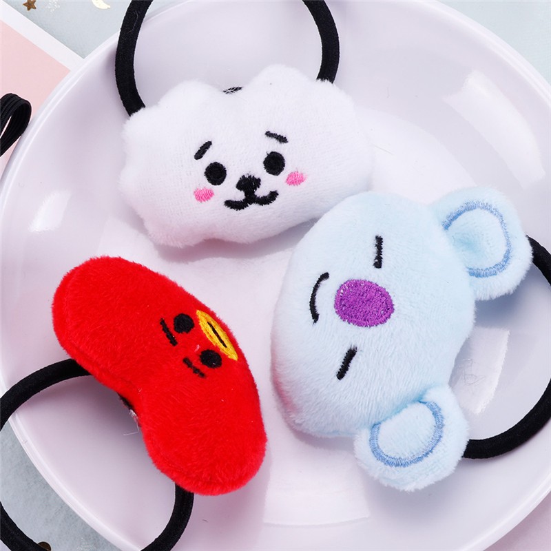Dây cột tóc kiểu dáng hoạt hình dễ thương cho fan BTS