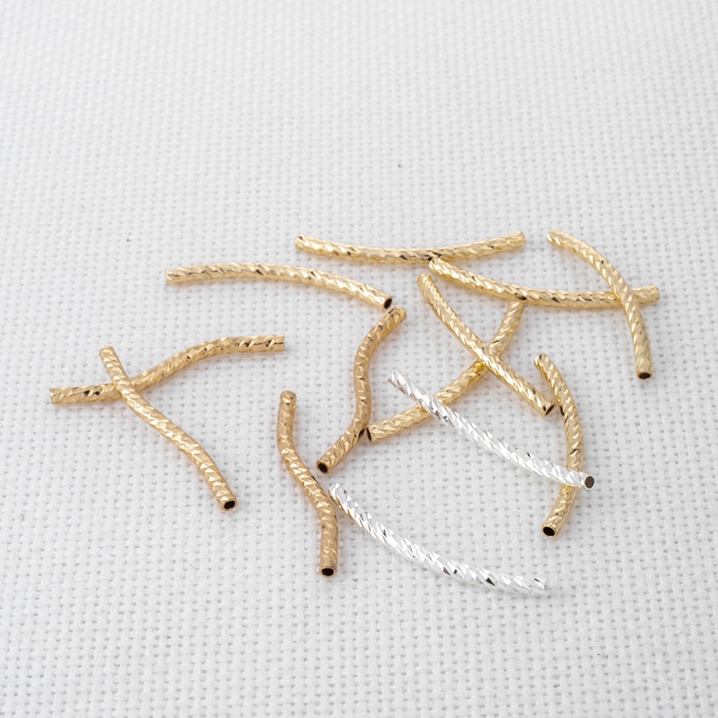 Bộ 10 Ống Đồng 14K Màu Vàng Bạc Đeo Tay/Khuỷu Tay DIY