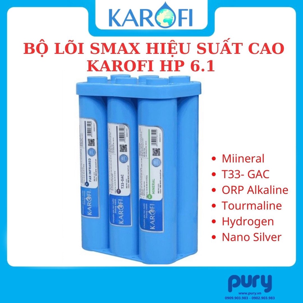 BỘ LÕI SMAX HIỆU SUẤT CAO HP 6.1, 6.2 KAROFI CHÍNH HÃNG - LÕI CHỨC NĂNG KAROFI (MÁY KAQ-U95 | KAQ-U05 | D50 | D52 ..)