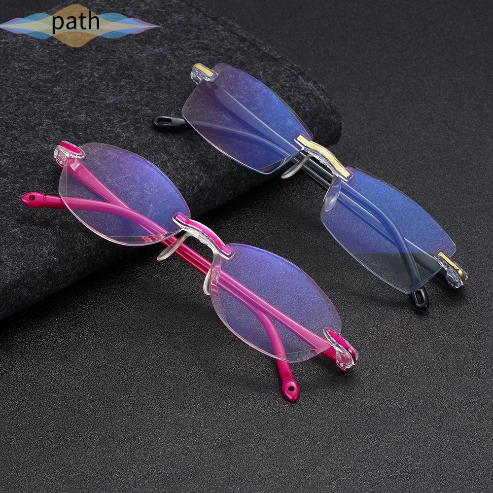 Kính đọc sách không vành siêu nhẹ màu xanh dương thời trang cho nam và nữ