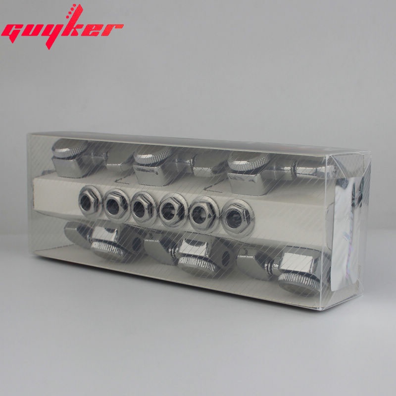 1 Bộ Chốt Chỉnh Dây 6 Trong 1 Bằng Chrome Màu Bạc 6R/6L Cho Đàn Guitar