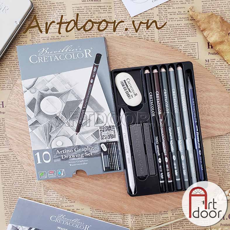 [ARTDOOR] Bộ bút chì cơ bản CRETACOLOR Artino Graphite 10 món (40021)