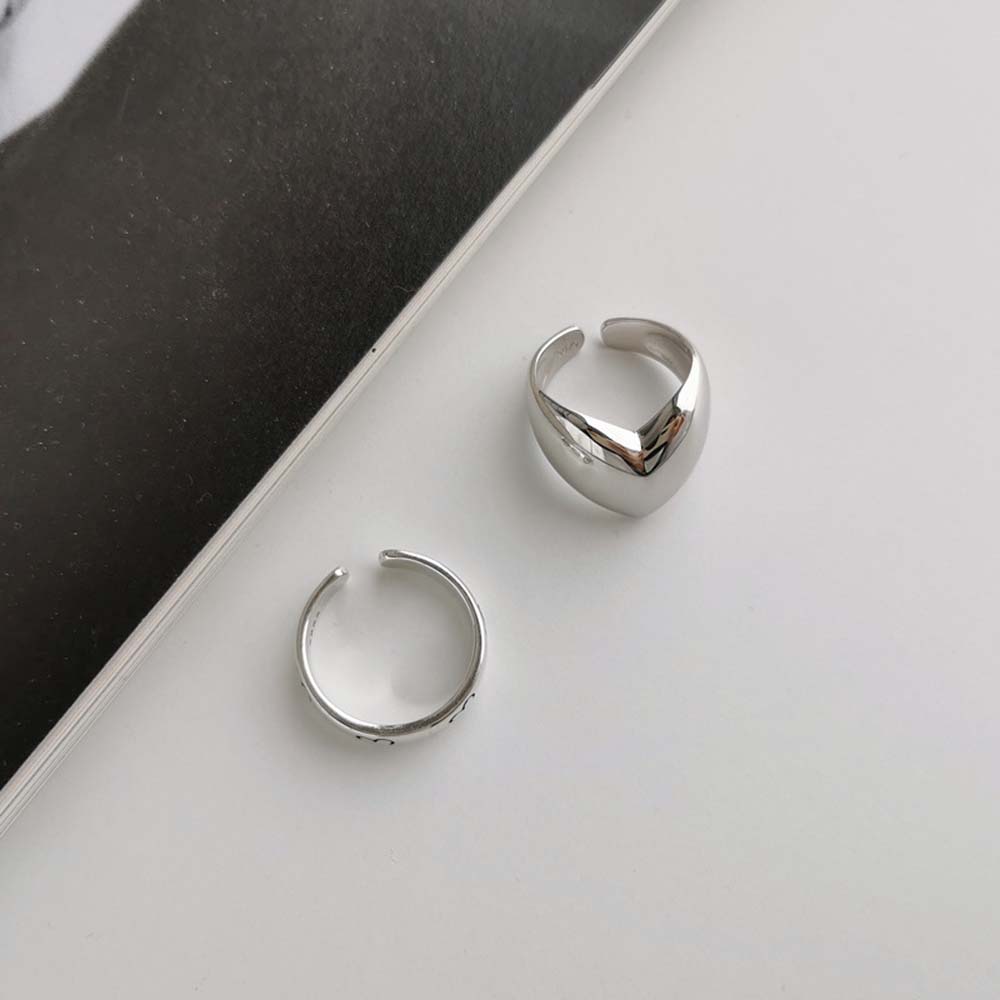 Nhẫn Đeo Tay Kim Loại Mặt Hình Trái Tim Sáng Tạo Cho Nữ