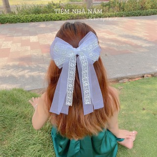 🎀 KẸP TÓC NƠ CÔNG CHÚA/ CÔ DÂU SIZE TO - [ Nhà Nấm handmade ]