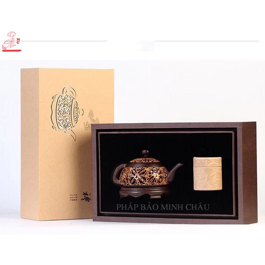 LƯ XÔNG GỖ ẤM TRÀ - NÂU