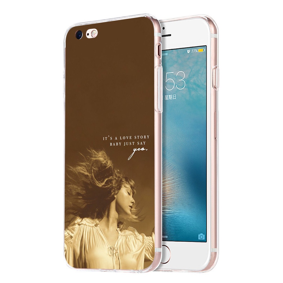 Ốp Điện Thoại Trong Suốt Hình Taylor Swift Cho iPhone 7 8 Plus 11 Pro Max RCZ72