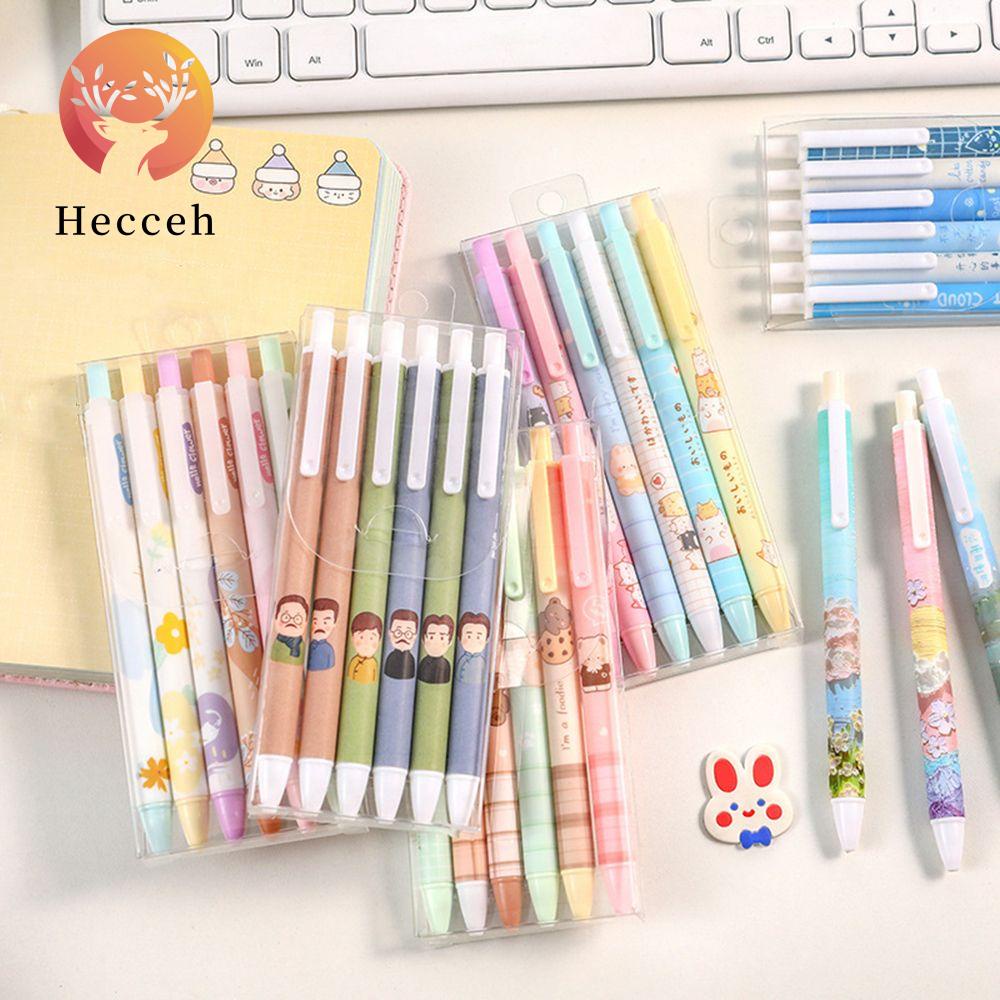 Hộp 6 Bút Mực Gel Họa Tiết Hoạt Hình Dễ Thương