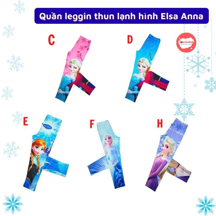 Quần leggin bé gái đẹp hình Elsa từ 23-45kg - quần legging -thun lạnh - Tomchuakids