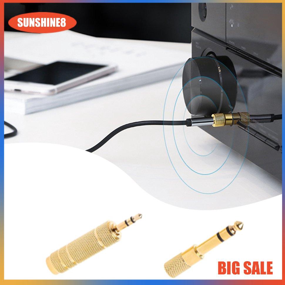 Set 2 Đầu Chuyển Đổi Giắc Cắm 6.5mm 1 / 4 Sang 3.5mm 1 / 8 Male Chuyên Dụng