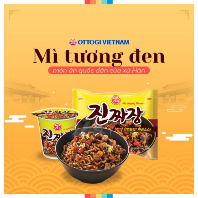 1thùng mì xốt tương đen Hàn Quốc