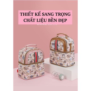 Balo bỉm sữa, Balo giữ nhiệt VCOOL - Mẫu mới họa tiết siêu sang trọng
