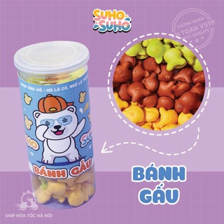 Bánh gấu nhân kem thơm ngon 430gr - ăn vặt Suho
